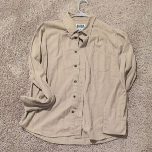Men's Tan Button-Up Sweater